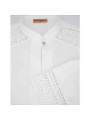 Blusa de lino Ermanno Scervino blanco