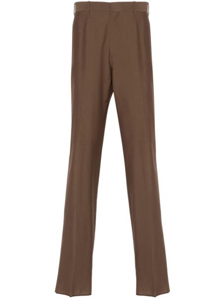Pantalon droit plissé Lardini marron