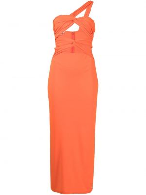 Večerní šaty na zip Ronny Kobo - oranžová