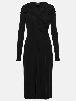 Midi šaty s kapucí Tom Ford černé