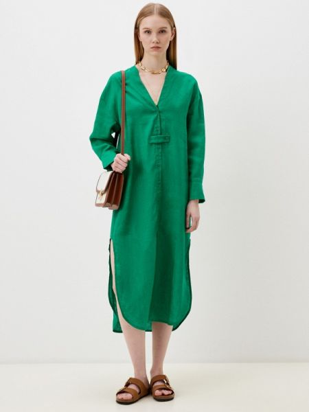 Платье-рубашка Villagi зеленое