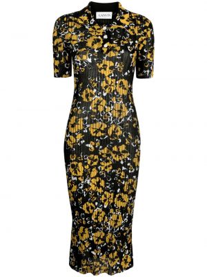 Sukienka midi w kwiatki z nadrukiem Lanvin