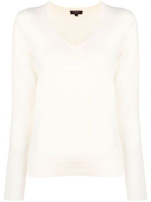Pullover mit v-ausschnitt N.peal weiß
