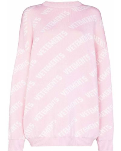 Jersey de punto de tela jersey Vetements rosa