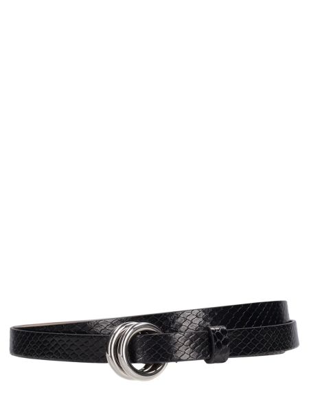 Cinturón de cuero Michael Kors Collection negro