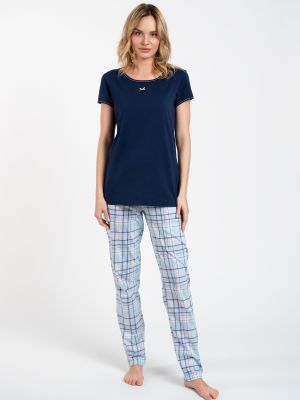Piżama z nadrukiem z krótkim rękawem Italian Fashion niebieska