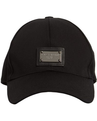Medvilninis kepurė su snapeliu Dolce & Gabbana juoda