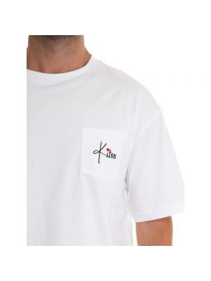 Camiseta oversized con bolsillos Kiton blanco