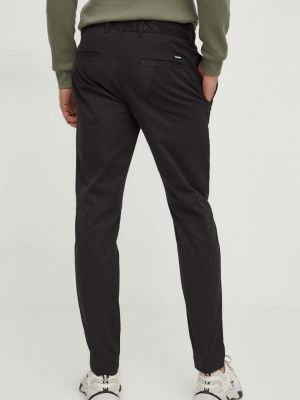 Jednobarevné kalhoty Calvin Klein černé