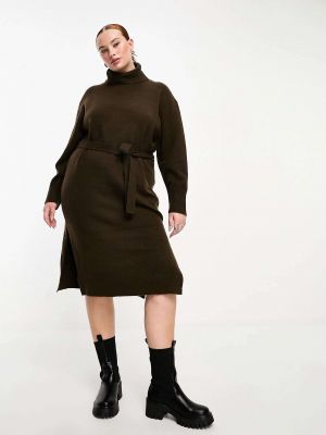 Платье-свитер с высоким воротником Threadbare коричневый