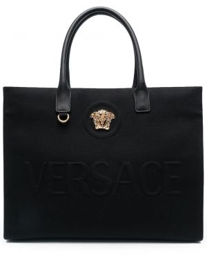 Czarna shopperka Versace