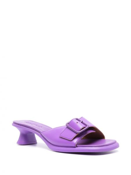 Dabīgās ādas mūļi ar papēžiem Camper violets