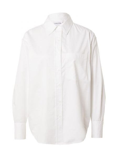 Voľná priliehavá košeľa Calvin Klein biela