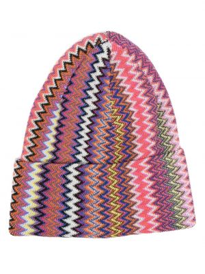 Vlněný čepice Missoni fialový