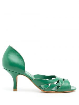Полуотворени обувки Sarah Chofakian зелено