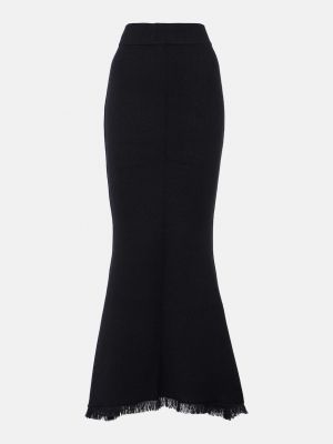 Кашемировая длинная юбка Lisa Yang черная
