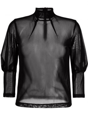 Прозрачна блуза Noir Kei Ninomiya черно