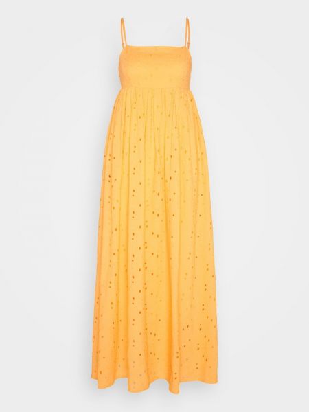 Sukienka długa Selected Femme pomarańczowa