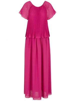 Pliszírozott mini ruha Emporio Armani rózsaszín