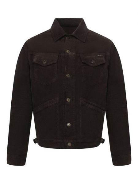 Хлопковая куртка Tom Ford коричневая