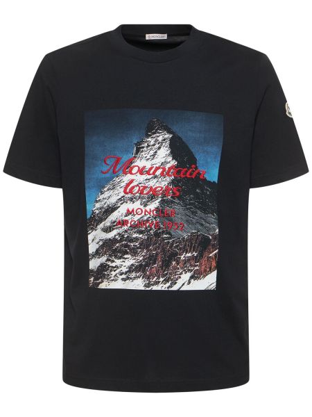 T-shirt i bomull Moncler blå