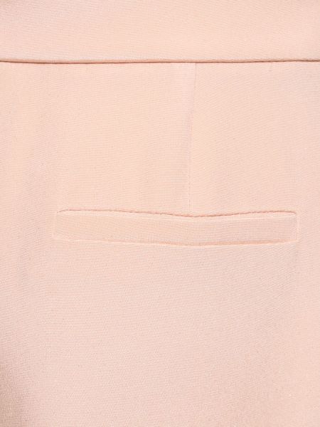 Pantaloni a vita alta di seta Giorgio Armani rosa