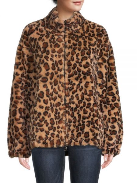 Леопардовая куртка с принтом Adrienne Landau