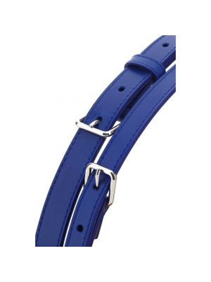 Cinturón de cuero Alexander Mcqueen azul
