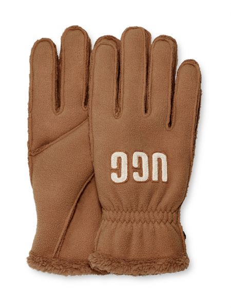 Флисовые перчатки Ugg коричневые