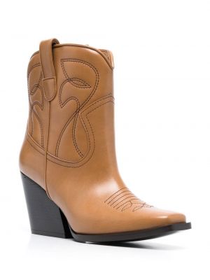 Ankle boots Stella Mccartney brązowe