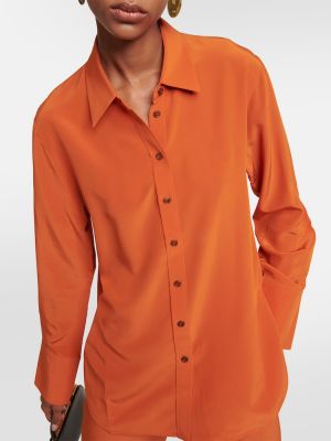 Μεταξωτή μπλούζα Joseph πορτοκαλί