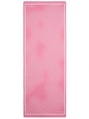 Sciarpa di seta con stampa Jimmy Choo rosa
