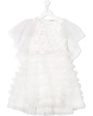 Tyll dress for jenter Mischka Aoki Kids hvit