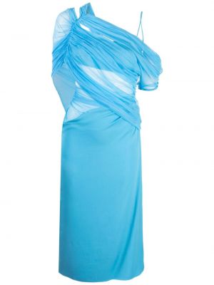 Sukienka midi tiulowa asymetryczna Christopher Esber