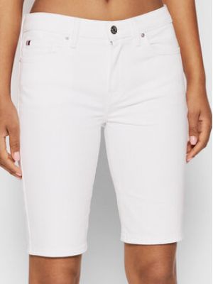 Shorts en jean slim Tommy Hilfiger blanc