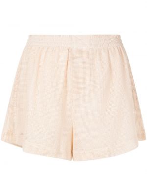 Shorts en coton en mesh Osklen beige