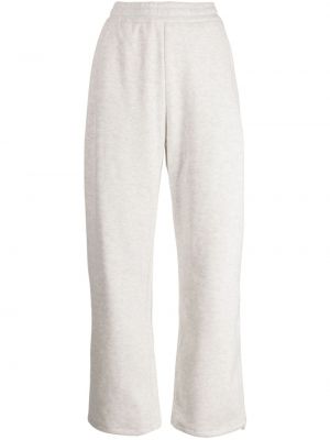 Plisované bavlnené teplákové nohavice B+ab sivá