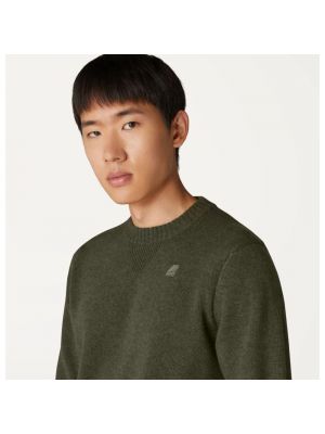Jersey de tela jersey de cuello redondo K-way verde