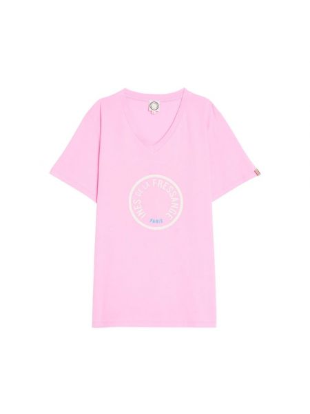 T-shirt mit v-ausschnitt Ines De La Fressange Paris pink