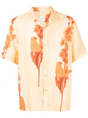 Trykt floral skjorte Paul Smith oransje