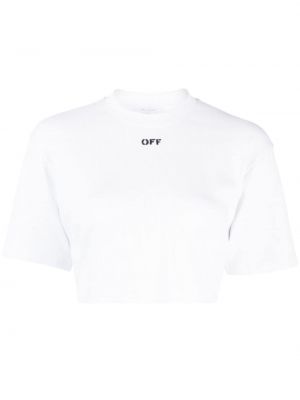 Raštuotas marškinėliai Off-white balta