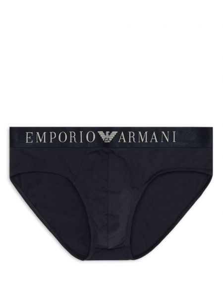 Bavlněné boxerky Emporio Armani modré