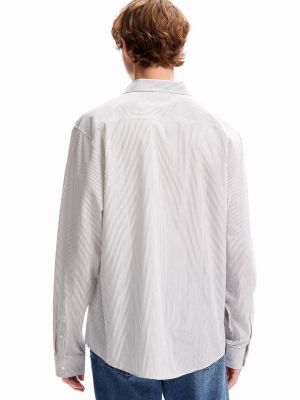Koszula bawełniana Desigual biała