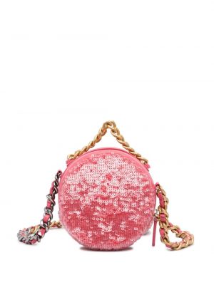 Kopertówka z cekinami Chanel Pre-owned różowa
