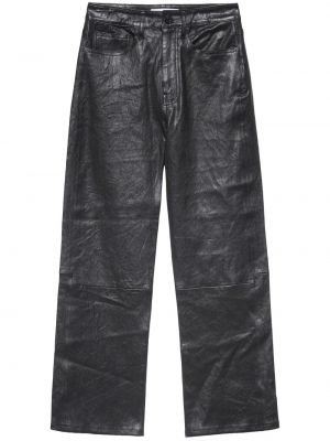 Pantaloni din piele Frame negru