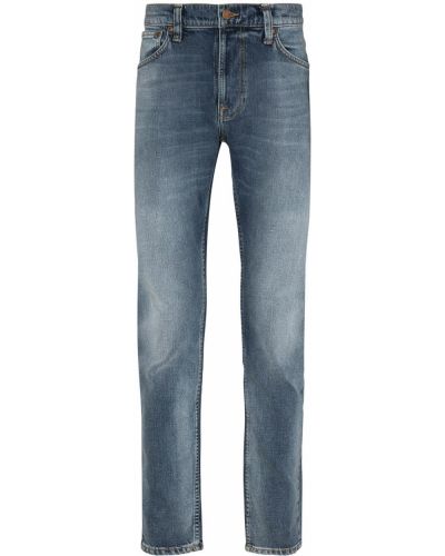 Slank stretch jeans Nudie Jeans blå