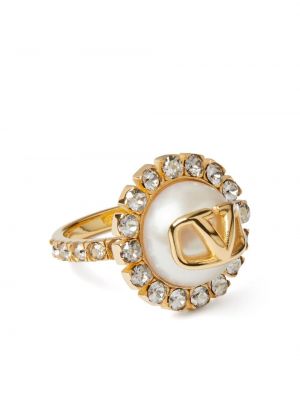 Kristály gyűrű Valentino Garavani aranyszínű