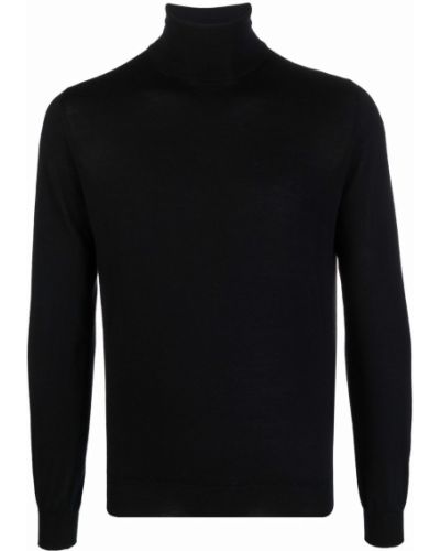 Jersey cuello alto con cuello alto de tela jersey Lardini negro