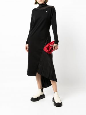 Vestido con cuello alto asimétrico Maison Mihara Yasuhiro negro