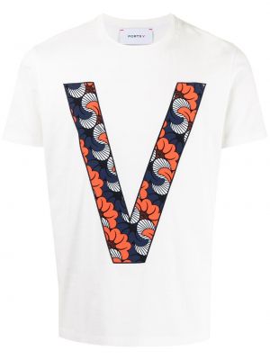 T-shirt aus baumwoll mit print Ports V weiß